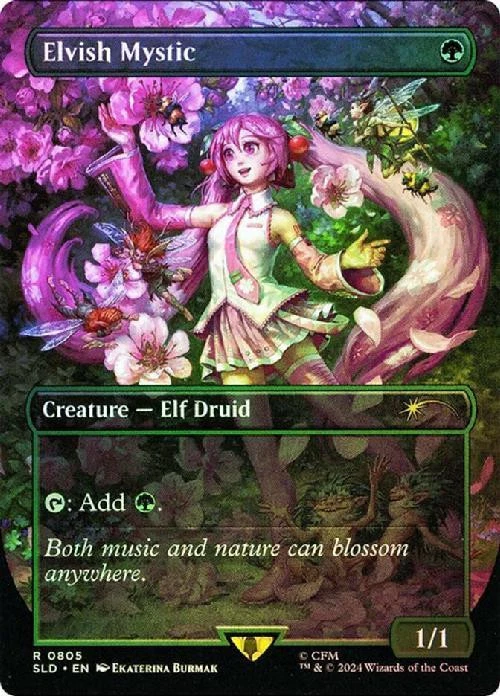 SLD)Elvish Mystic(0805)(ボーダーレス)(初音ミク)(F)/エルフの神秘家