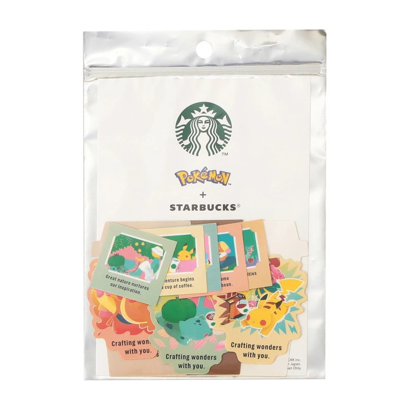 Pin Drawing Sticker Art Sticker Set Pokémon + Starbucks - Meccha Japan